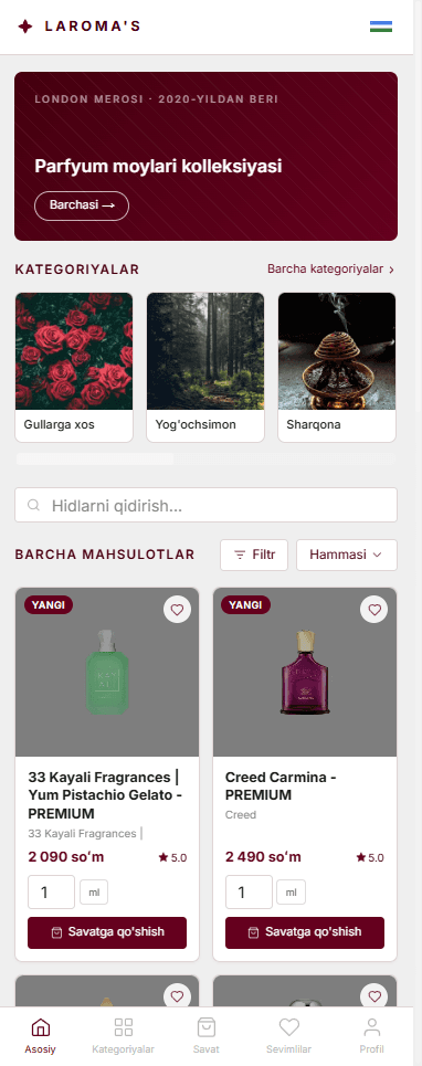 Laroma's — Telegram Mini App