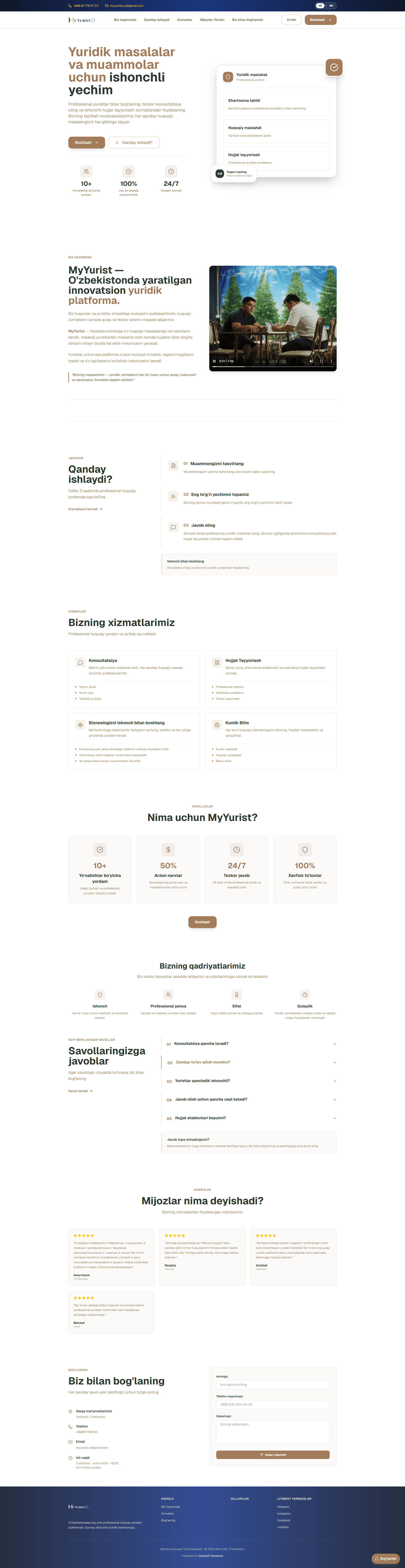 MyYurist — full website home page