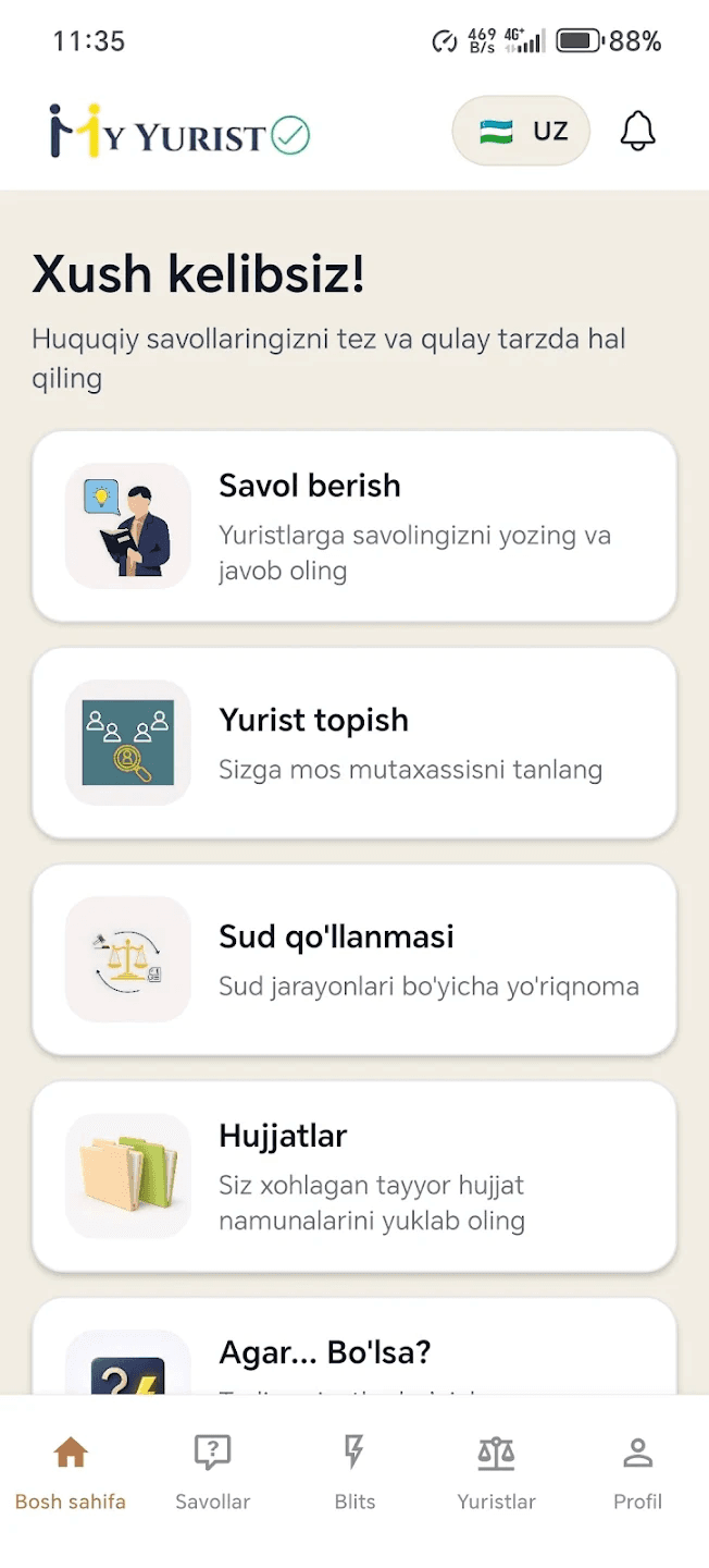 MyYurist — mobile application