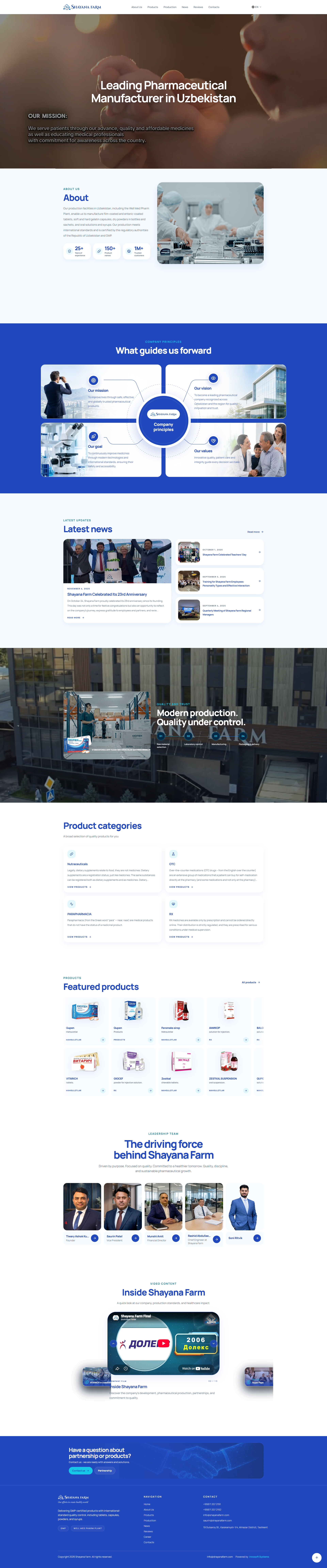 Shayana Farm — full website home page